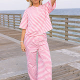 Fancy Striped Button Pants