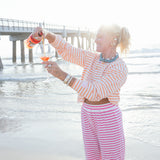 Fancy Striped Button Pants