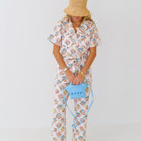 Nora Printed Twill Jumpsuit-Off White/Multi