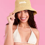 Straw Bride Bucket Hat