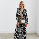 Sabrina Abstract Set-Black/Cream