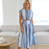 Peyton Striped Set - Blue