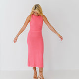 Laura Ribbed Sweater Midi Skirt-Pink