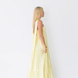 Serena Scarf Dress - Pale Yellow