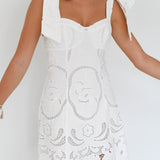 Chiara Embroidered Mini Dress - Off White