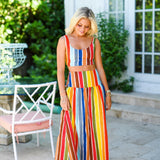 Randi Maxi Skirt Set - Striped Multi