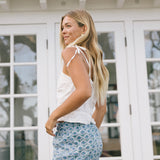 Daycee Boxer Shorts - French Blue Block Print