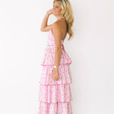 Isla Ruffle Maxi Dress - Pink