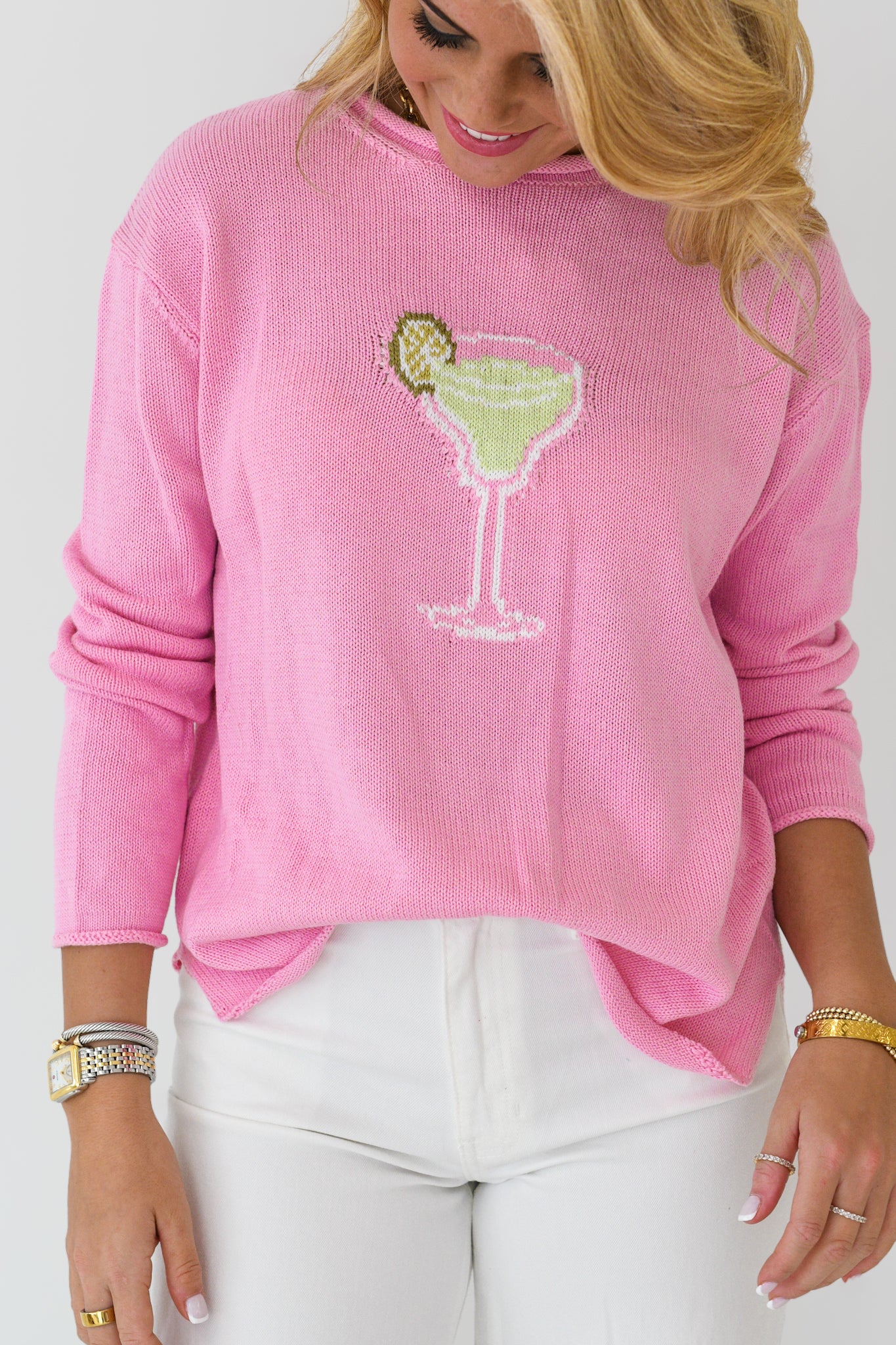 Margie Marg Knit Sweater-Pink