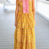 Kaiya Maxi Dress - Yellow/Pink Floral