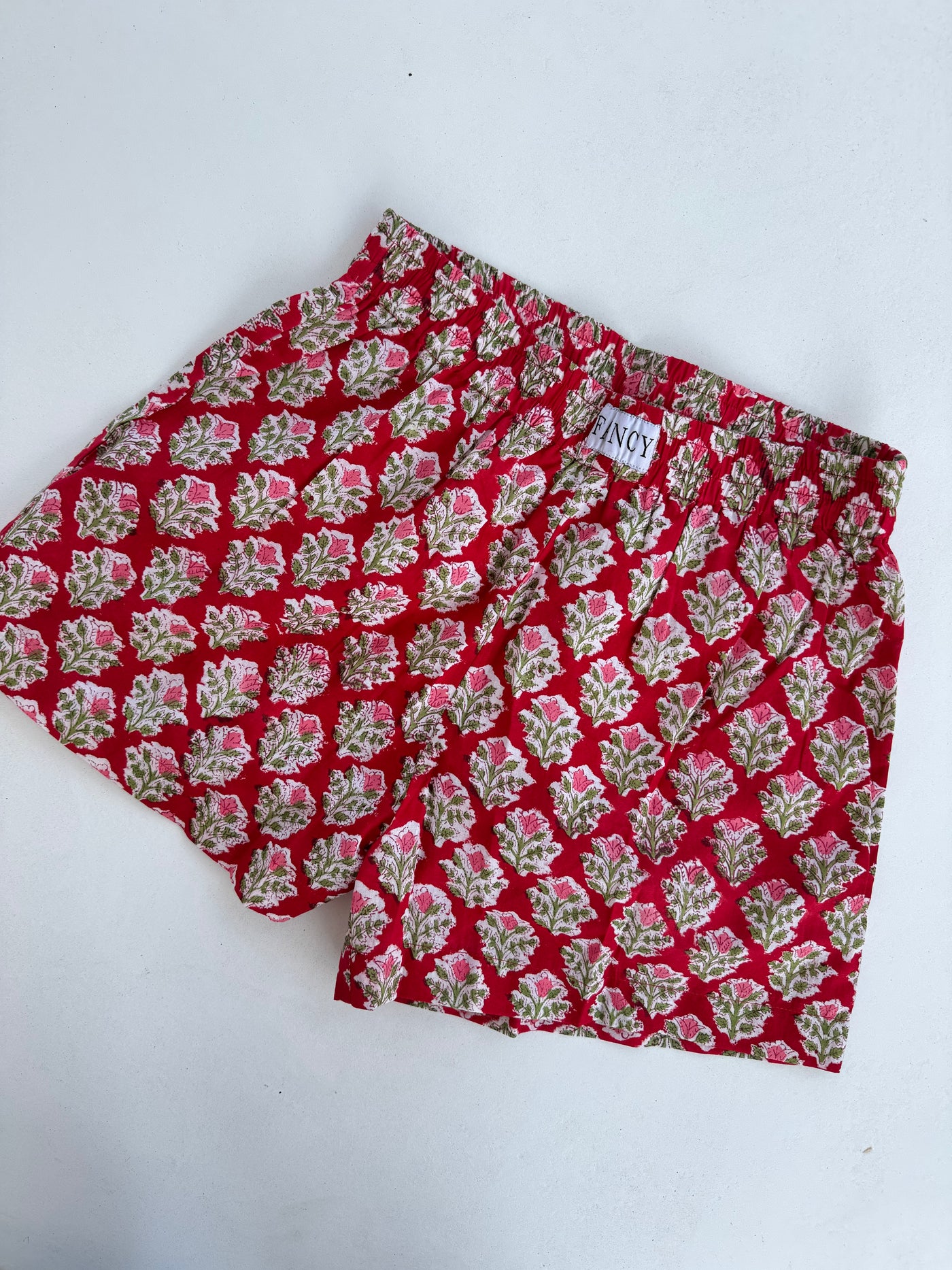 Rosa Boxer Shorts - Dark Red