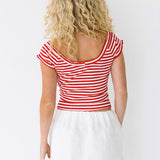 Lilly Striped Top - Red