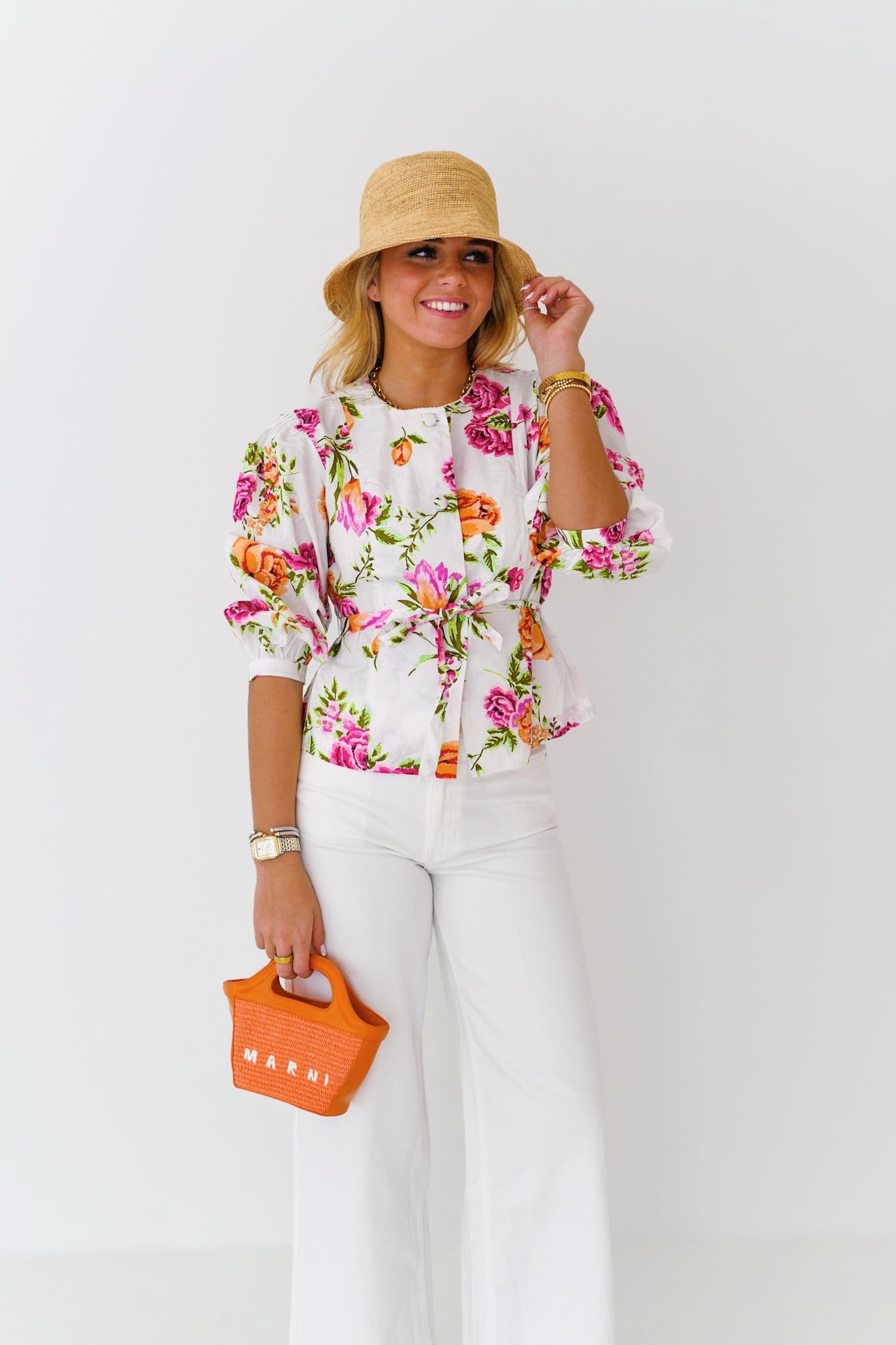 Raelynn Floral Shirt - White/Floral