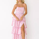 Isla Ruffle Maxi Dress - Pink