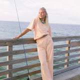 Fancy Striped Button Pants