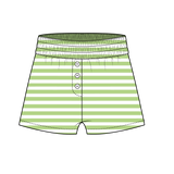 Fancy Striped Button Shorts
