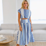 Peyton Striped Set - Blue