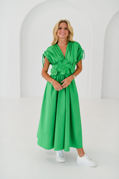 Kellie Flower Dress - Green