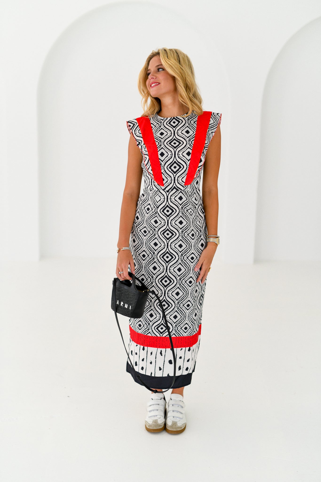 Clara Maxi Dress - Red/Black