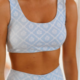 Fancy Fit ShortsSet - Light Blue Latis Ivy