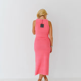Alyssa Ribbed Sweater Top-Pink