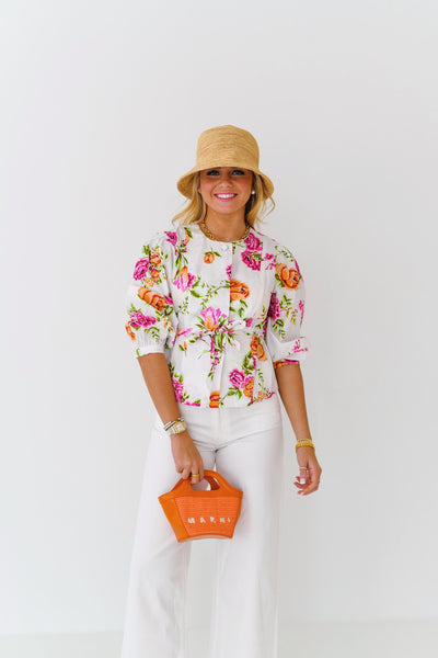 Raelynn Floral Shirt - White/Floral