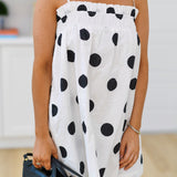 Lilla Polkadot Babydoll Dress-White/Black