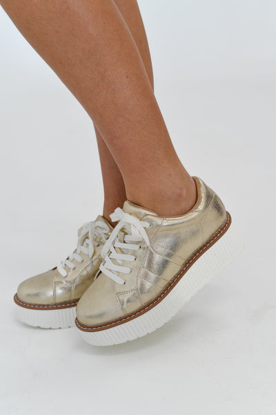 Lillie Low Top Sneakers - Light Gold