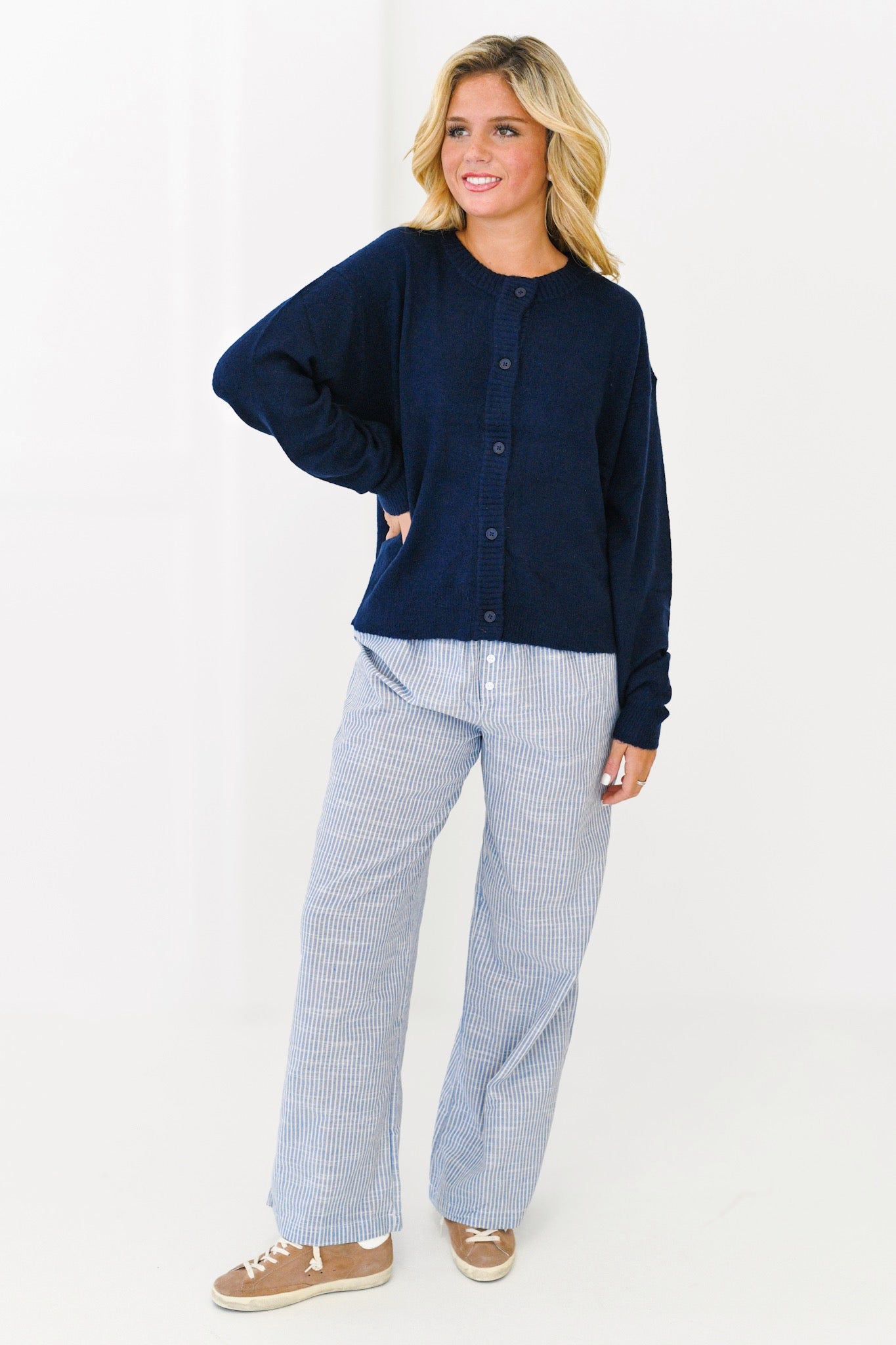 Naomi Pants - Chambray Gingham