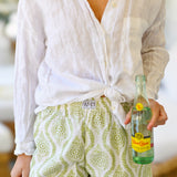 Kinsey Boxer Shorts -  Green/White Floral