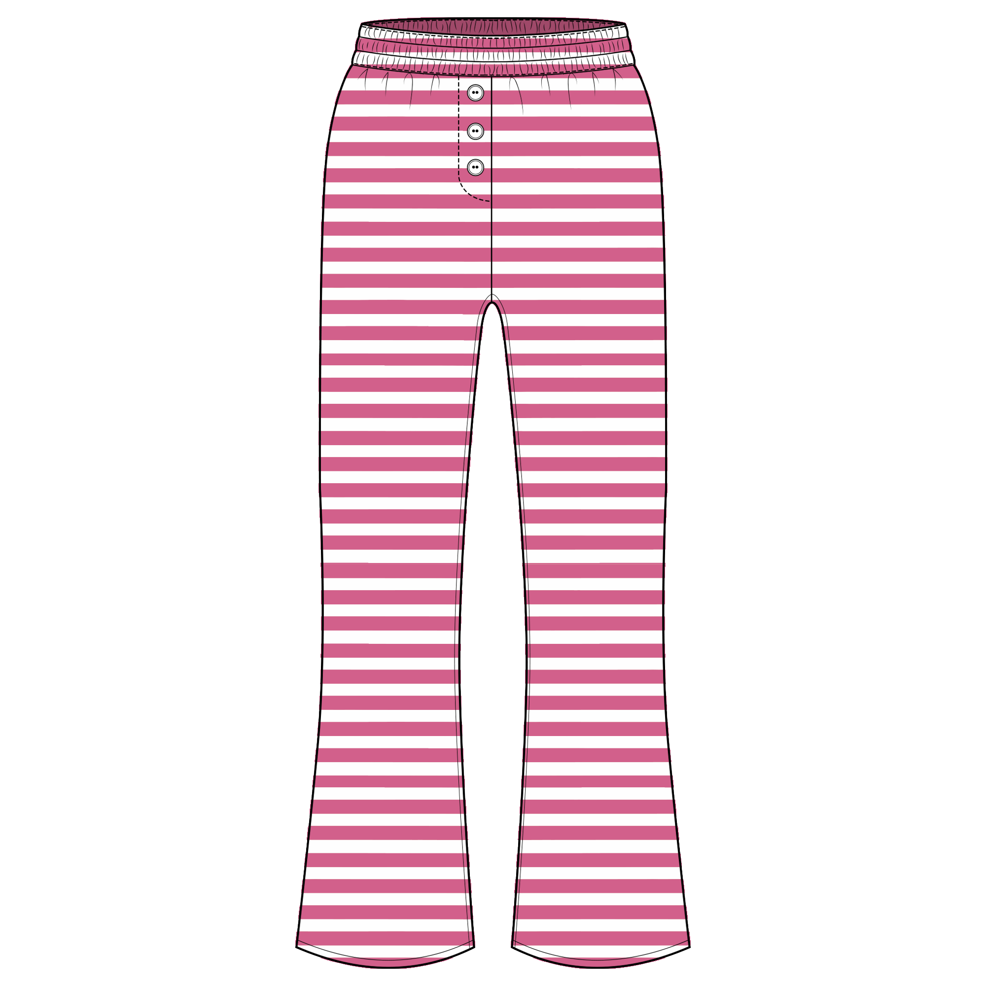 Fancy Striped Button Pants