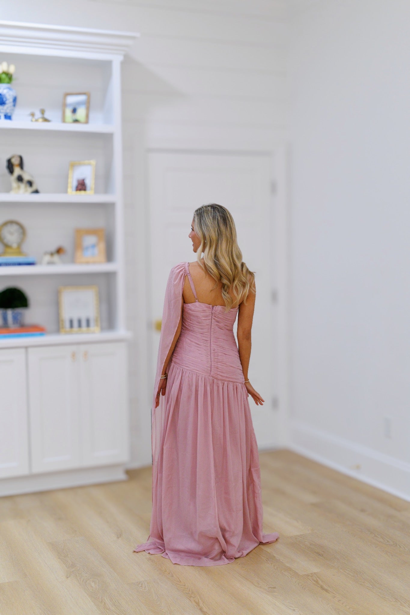 Kelsea One Shoulder Maxi Dress - Dusty Pink