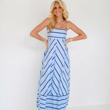 Callahan Striped Maxi Dress - Blue