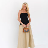 Dorie Colorblock Tube Dress - Black/Beige