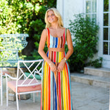 Randi Maxi Skirt Set - Striped Multi