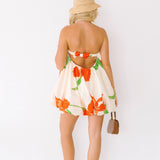 Gabby Bubble Dress - Natural Orange