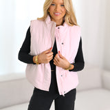 Hannah Puffer Vest - Baby Pink