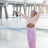 Fancy Striped Button Pants