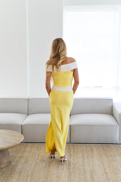 Indie Contrast Two Piece Set-Lemon