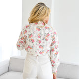 Molly Top - White/Multi Floral