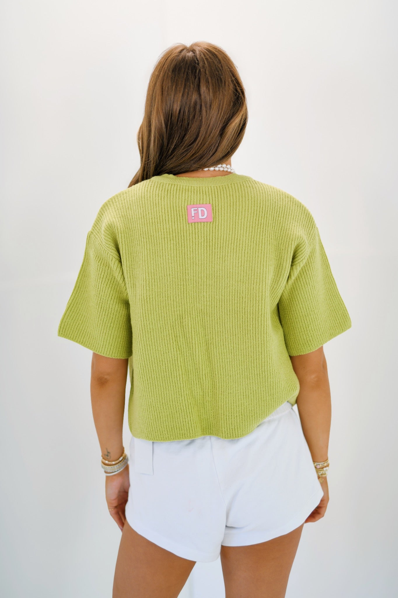 Saylor Cozy Half Cardigan-Chartreuse