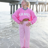 Fancy Striped Button Pants