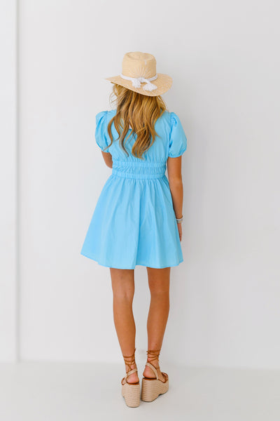 Liona Mini Dress - Sky Blue