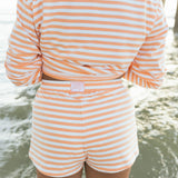 Fancy Striped Button Shorts