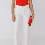 Sarah Wide Leg Jeans-White