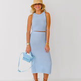 Ali Ribbed Sweater Top-Baby Blue