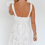 Chiara Embroidered Mini Dress - Off White