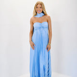Adele Scarf Dress - Icy Blue