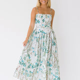 Serena Basque Dress - Light Blue (PREORDER)