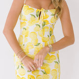 Layla Lemon Mini Dress - Cream/Yellow